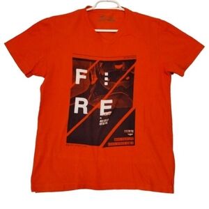 Firebird Mens Classic Vintage Enjoy Your Life Graphic T-Shirt Sz M Short Sleeve